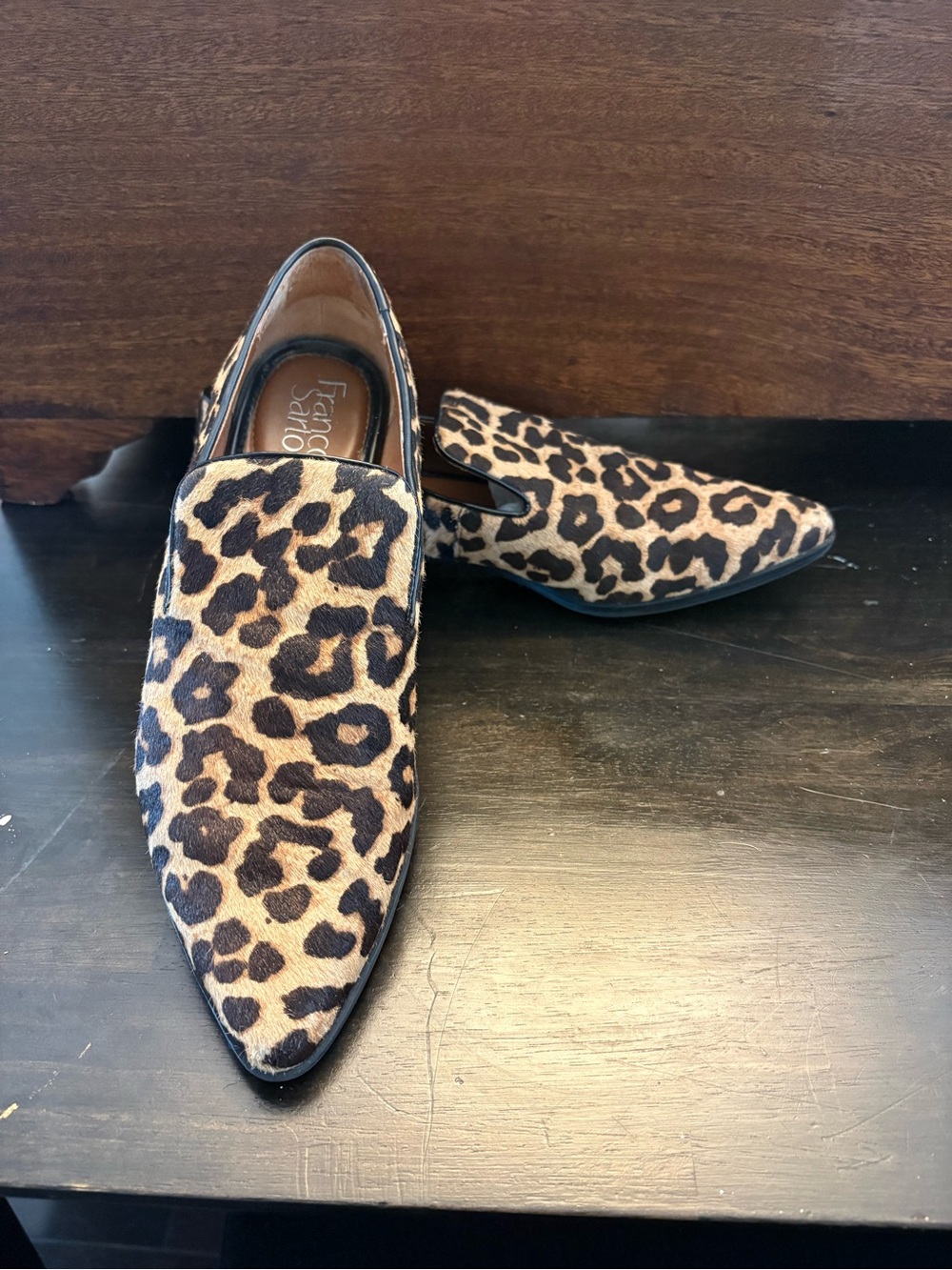 Franco Sarto Women’s Leopard Print Slip-On Loafers